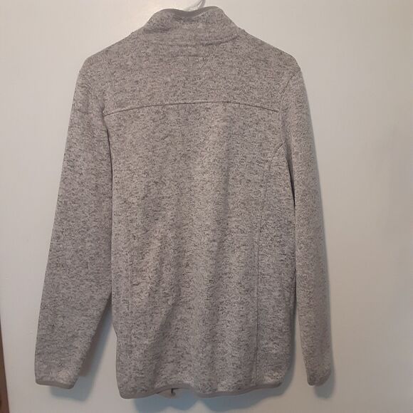 Simply Southern Women's Pullover Large Soft Knit Sweater Gray 1/4 Button Up - Picture 6 of 8